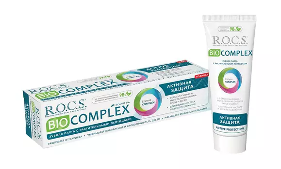 Зубная паста Rocs Активная защита Biocomplex 94г