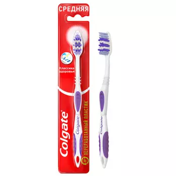 Зубная щетка Colgate Классика Плюс средняя жесткость