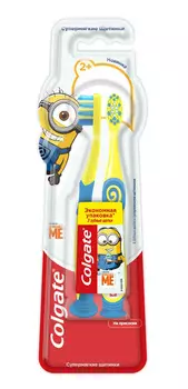 Зубная щётка Colgate Миньоны супермягкие 1+1