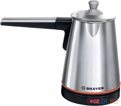 1140BR Кофеварка - турка BRAYER, 0,5 л, 850 Вт, нерж.сталь, автоотключ.