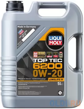 20789 LiquiMoly НС-синт. мот.масло Top Tec 6200 0W-20 (5л)