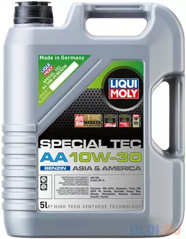 21338 LiquiMoly НС-синт. мот.масло Special Tec AA Benzin 10W-30 SN GF-5 (5л)