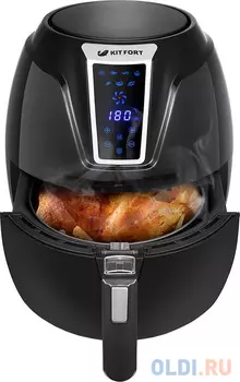 2207-КТ Аэрогриль Kitfort Мощность: 1400 Вт.Ёмкость корзины: 3,2 л.Длина шнура: 0,97 м.