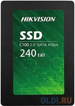 240GB SSD накопитель Hikvision C100 2,5" SATAIII 3D TLC 550/450 TBW80 3г/гар