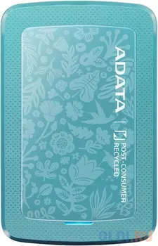 Внешний жесткий диск 2.5" 1 Tb USB 3.2 ADATA HC300 ECO Green зеленый