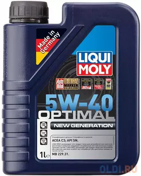 39032 LiquiMoly НС-синт. мот.масло Optimal New Generation 5W-40 (1л)