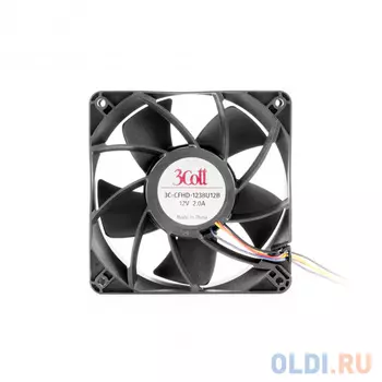 Вентилятор 3Cott 3C-CFHD-1238U12B, 120х120х38 мм,