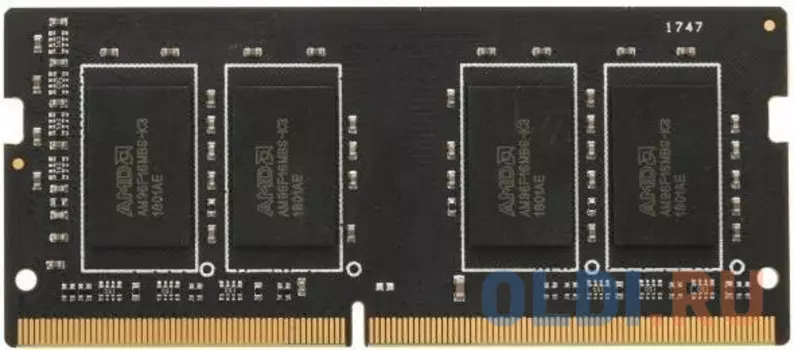 4GB AMD Radeon™ DDR4 2133 SO DIMM R7 Performance Series Black R744G2133S1S-UO Non-ECC, CL16, 1.2V, Bulk (181265)
