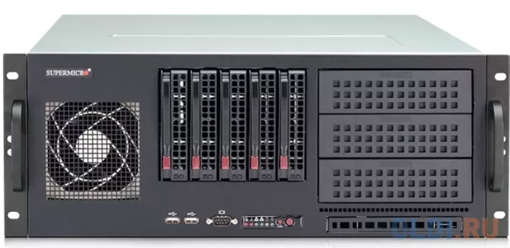 4U, 668W Platinum Level High Efficiency Power Supply, 5x SAS3 3.5" HDD Bays, 3x 5.25" Peripheral Drive Bays, 1x Slim DVD-ROM Drive Bay, 5.7x Full-height, Full-length Tool-less Expansion SlotsDual channel Air Duct design, 2x Front USB 3.0 Ports &amp; 1x Com po