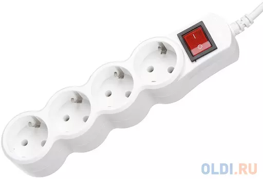 5bites SP4W-118 Сетевой фильтр 4S / 3*0.75MM2 / 1.8M / WHITE