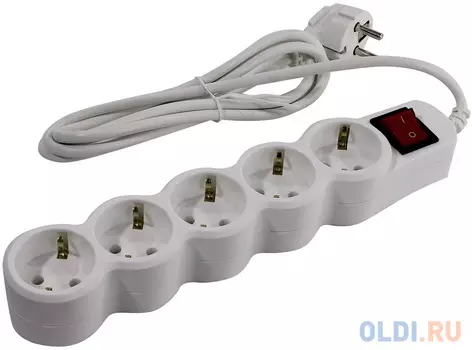 5bites SP5W-218 Сетевой фильтр 5S / 3*0.75MM2 / 1.8M / WHITE