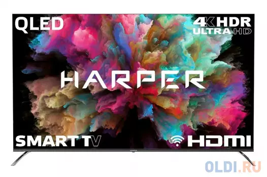65" Harper 65Q850TS (4K UHD 3840x2160, Smart TV) черный