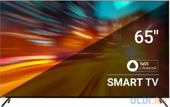 65" Телевизор SunWind SUN-LED65XU401, 4K Ultra HD, черный, СМАРТ ТВ, Яндекс.ТВ