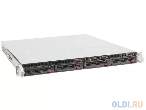 Корпус Supermicro CSE-813MTQ-350CB, Rackmount 1U, 12"x10" ATX, up to 4x3.5" Hot Plug HDD, slot for Optical Drive (slim), 4 FAN (up to 6), 350W Fixed, support motherboard X8, X9, X10, X11 series
