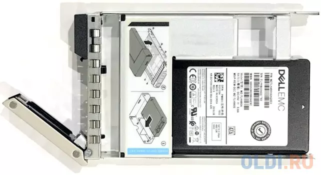 960GB SSD, Read Intensive, SATA 6Gbps, 512, 2,5" in 3,5" HYBB CARR, AG, 1 DWPD, 1752 TBW, hot plug, 14G