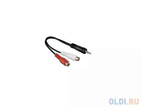 Адаптер Hama 3.5 Jack (M) - 2xRCA (F) черный H-43365