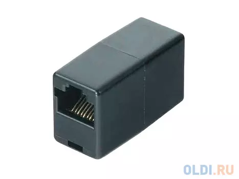 Адаптер Hama H-44890 удлинительный для соединения двух патч-кордов черный