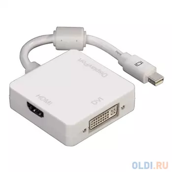 Адаптер Hama miniDisplayPort - DVI/DisplayPort/HDMI белый H-53245