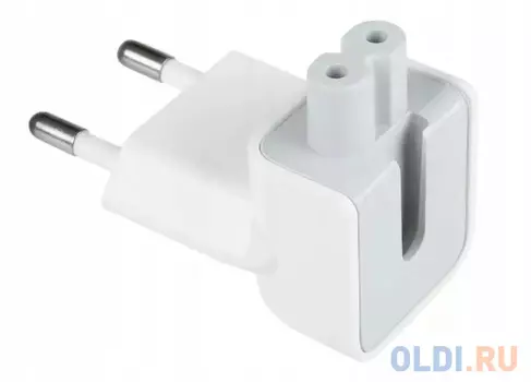 Адаптер-переходник Premier 3-016 (1 розетка) белый (пакет ПЭ) [3-016 / 7000009178 EuroPlug] {переходник для блока Apple}