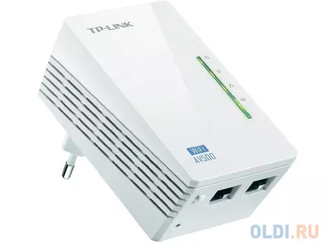 Адаптер Powerline TP-LINK TL-WPA4220 2x10/100Mbps 500Mbps 802.11n 300Mbps