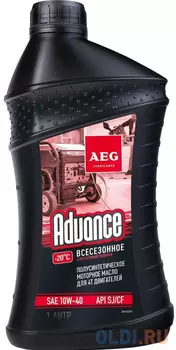 AEG Advance SAE 10W40 API SJCF Масло 4Т п/с 1л