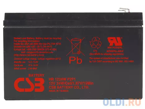 Аккумулятор CSB HR1224 W F2/F1 12V5.5AH