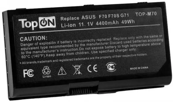 Аккумулятор для ноутбука TopON TOP-M70 для Asus F70, F70S, F70SL, G71, G71G, G71GX, G71V, G71VG, G72, G72G, G72GX
