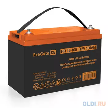 Аккумуляторная батарея ExeGate HR 12-100 (12V 100Ah, под болт М6)