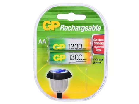 Аккумуляторы GP 2шт, AA, 1300mAh, NiMH (130AAHC-2DECRC2)