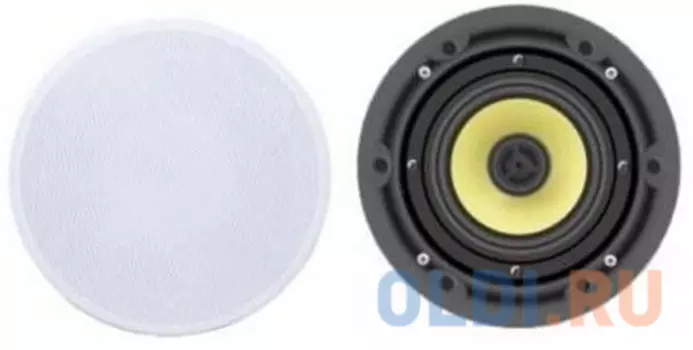 Акустическая система Intrend [ITSPK-420CT] двухполосная, потолочная: 4"НЧ, 1"ВЧ, 6Вт(100В), 15Вт/8Ом, Форма: круглая, Цвет: белый