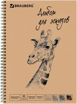 Альбом-скетчбук для экскизов BRAUBERG Art Classic 128949 A4 30 листов