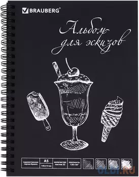 Альбом-скетчбук для экскизов BRAUBERG Art Classic 128952 A5 32 листа