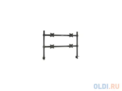 Кронштейн для мониторов Arm Media LCD-T4, для 4-х LCD мониторов 10"-24", настольный, VESA 75/100, max 4*15 кг, Черный