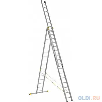 Алюмет Лестница трехсекционная универсальная алюминиевая профессиональная.Серия Р3 9316