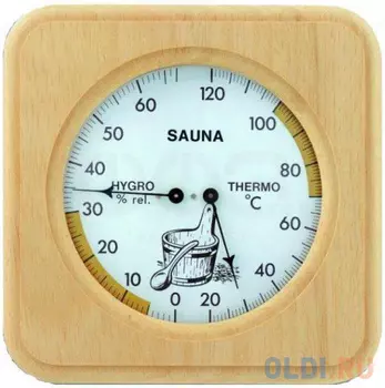 Аналоговый термогигрометр для сауны с деревянной рамой TFA 40.1007