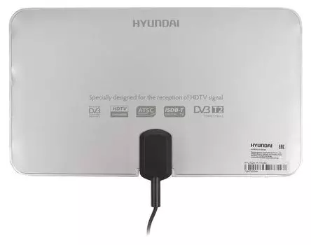 Антенна Hyundai H-TAI240 Комнатная антенна, VHF 87.5-230 МГц, UHF 470-862 МГц, 30dBi
