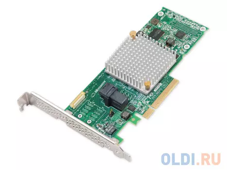 Контроллер Adaptec ASR-8405E/512MB Cache SGL (2293901-R) SAS 12Gbps, PCIE3.0 x8, MD2, RAID 0/1/10, 4 ports (1xSFF8643 HD mini-SAS), Каб.отдельно