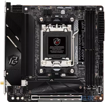 ASROCK A620I LIGHTNING WIFI, AM5, A620, 2*DDR5, 2*SATA, 2*M.2, 3*USB 3.2, 2*USB 2.0, Type-C, 1*PCIx16, 1*M.2 (Key E), HDMI, mITX