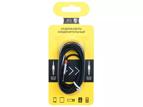 Аудиокабель соединительный Jet.A mini Jack-mini Jack JA-AC01 2 м чёрный