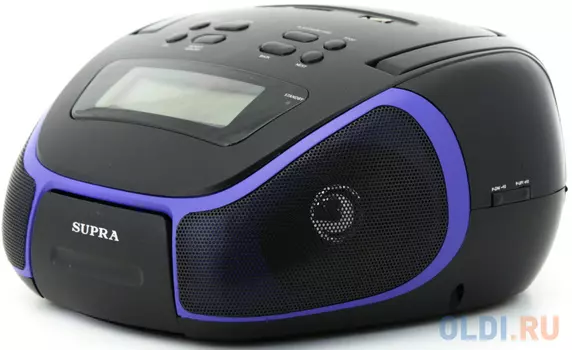 Аудиомагнитола Supra BB-23MUS черный/синий 3Вт/MP3/FM(dig)/USB/SD