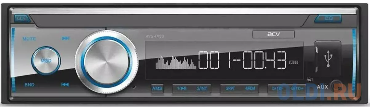 Автомагнитола ACV AVS-1719B 1DIN 4x45Вт