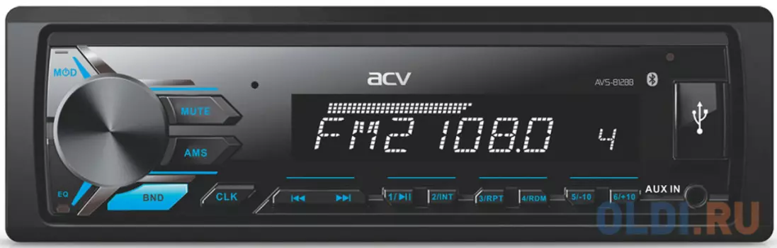 Автомагнитола ACV AVS-812BB 1DIN 4x50Вт