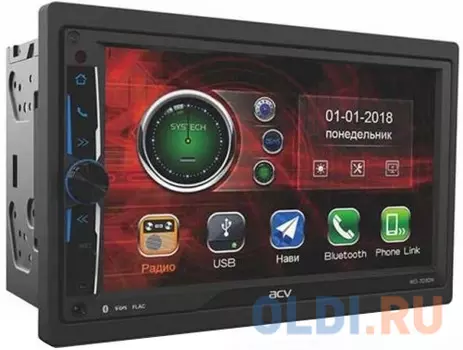 Автомагнитола ACV WD-7030N 2DIN 4x50Вт