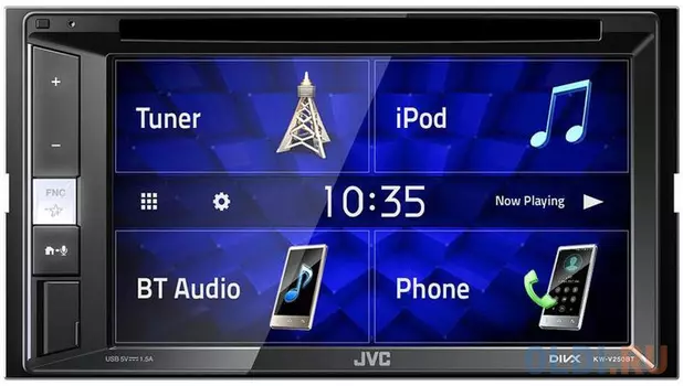 Автомагнитола CD DVD JVC KW-V250BT 2DIN 4x50Вт