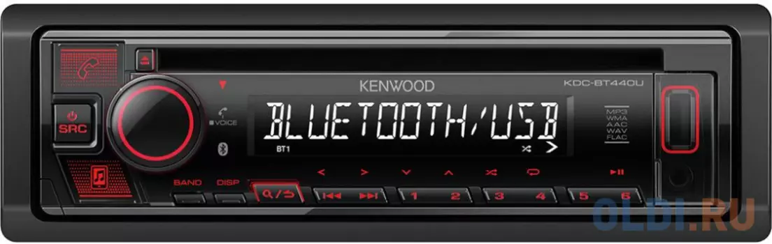 Автомагнитола CD Kenwood KDC-BT440U 1DIN 4x50Вт