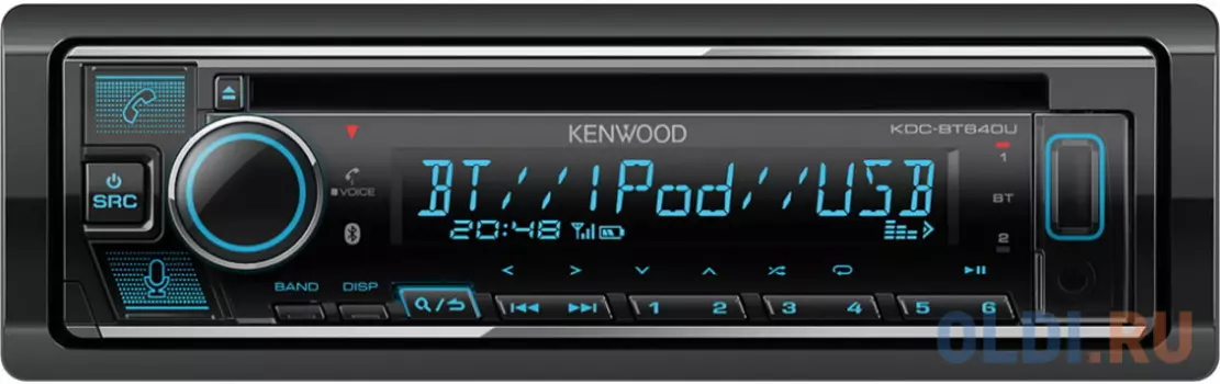 Автомагнитола CD Kenwood KDC-BT640U 1DIN 4x50Вт