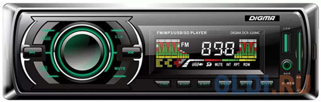Автомагнитола Digma DCR-320MC 1DIN 4x45Вт