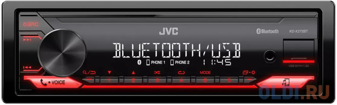 Автомагнитола JVC KD-X272BT 1DIN 4x50Вт