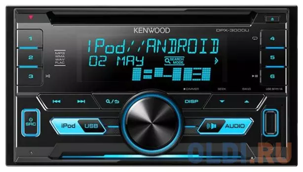 Автомагнитола Kenwood DPX-3000U USB MP3 CD FM RDS 2DIN 4х50Вт пульт ДУ черный