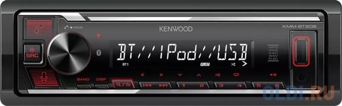 Автомагнитола Kenwood KMM-BT206 1DIN 4x50Вт